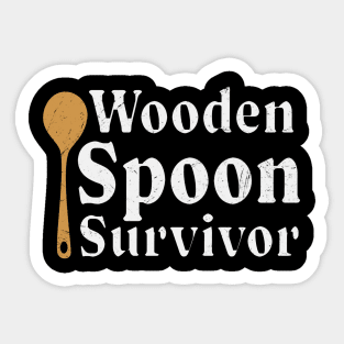 Wooden Spoon Survivor Vintage Sticker